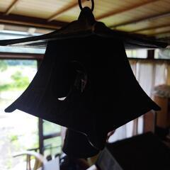 骨董品鉄燈籠猿棒付風鈴の画像