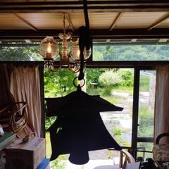 骨董品鉄燈籠猿棒付風鈴の画像