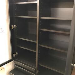 [ジャングルジャングル広陵店]　食器棚　VIRGINIA　ブラック　☆ジモティー特別価格☆の画像