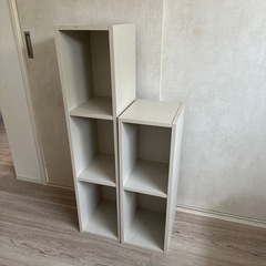 縦横どちらでも置ける棚 大小各1個のセットの画像