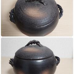 ご飯鍋 栗形 ごはん鍋 だるま型 美品 土鍋 5合サイズ？の画像