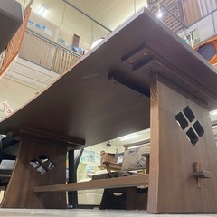 【愛品館 江戸川店 】ベンチダイニングテーブル4点セット 飛騨清見工房の画像