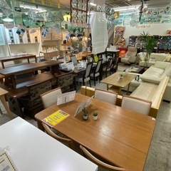 【愛品館 江戸川店 】ベンチダイニングテーブル4点セット 飛騨清見工房の画像
