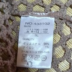 レディース　涼し気なベスト①　サイズ：３L　画像のカットソーはおまけです。の画像