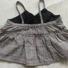 SLAP SLIP 90cm チェック柄ビスチェとショートパンツセットの画像