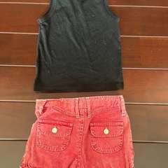 タンクトップ ショートパンツ　セット 100の画像