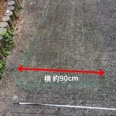 【譲ります】亀甲金網（チキンネット）緑 六角形金網 約90cm×約130cmの画像