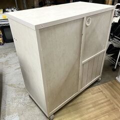 ニトリ カウンターワゴン リズバレー SLM8075S 幅74×奥行39×高さ80cm レンジ台 ミドルレンジボード キッチンカウンター ☆ 札幌市 白石店の画像