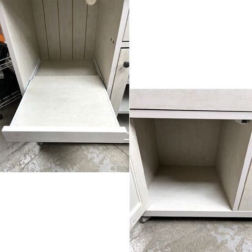 ニトリ カウンターワゴン リズバレー SLM8075S 幅74×奥行39×高さ80cm レンジ台 ミドルレンジボード キッチンカウンタ