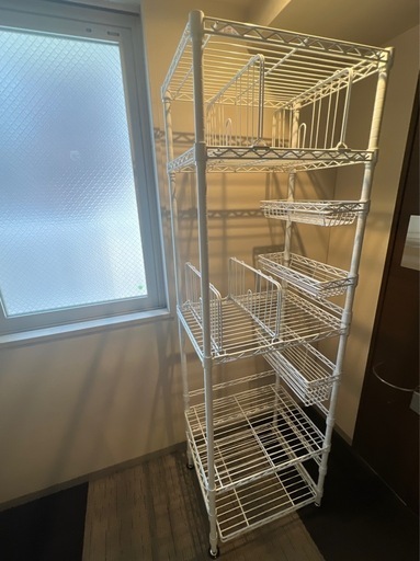 エレクター　ホームエレクターシェルフ　白　幅60cm×奥行45cm×高さ190cm