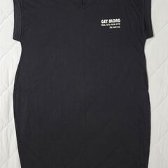 ロングＴシャツ 黒 Ｍの画像