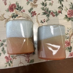 萩焼コップ2個の画像