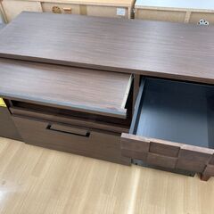 【リユースのサカイ野々市店】 レンジ台 ブラウン W(幅)120×D(奥行き)45×H(高さ)85cm ※クリーニング済みの画像