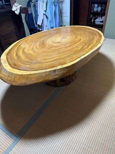 無垢材一枚板　ローテーブル
