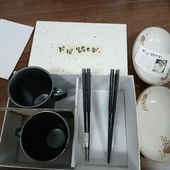 片岡鶴太郎の食器セットの画像