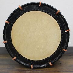 【7/12受渡完了】≪ZR734ジ≫かつぎ桶胴太鼓/和太鼓 1尺2寸 楽器/和楽器/打楽器 祭囃子 民芸品 古道具/古民具 仙台 祭り向日葵の画像