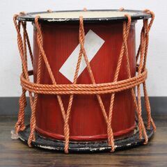 【7/12受渡完了】≪ZR734ジ≫かつぎ桶胴太鼓/和太鼓 1尺2寸 楽器/和楽器/打楽器 祭囃子 民芸品 古道具/古民具 仙台 祭り向日葵の画像