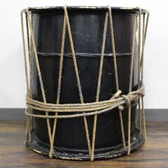 ≪ZR735ジ≫かつぎ桶胴太鼓/和太鼓 1尺4寸 楽器/和楽器/打楽器 祭囃子 民芸品 古道具/古民具 仙台 祭り向日葵の画像