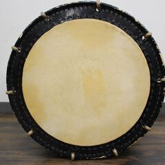 ≪ZR735ジ≫かつぎ桶胴太鼓/和太鼓 1尺4寸 楽器/和楽器/打楽器 祭囃子 民芸品 古道具/古民具 仙台 祭り向日葵の画像