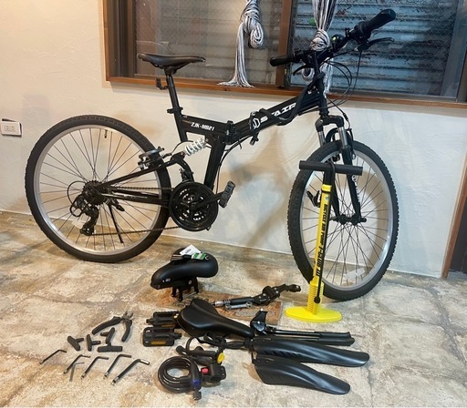 高級素材使用ブランド 折りたためる自転車 STAIR ZJK-MB21 (アルト) 沖縄の自転車の 自転車本体
