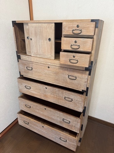 昭和初期】80年前のヴィンテージ桐箪笥｜鍵付き・軽量・分解可能