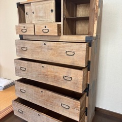 【昭和初期】80年前の桐箪笥｜鍵付き全開閉OK・軽量・分解可能・引き出しスムーズの画像