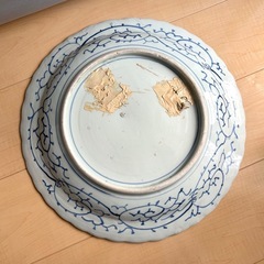 古伊万里　大皿　松竹梅　骨董品　レトロ　陶磁器 藍色　染め付けの画像