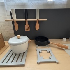 ままごとキッチン　木製　オシャレの画像