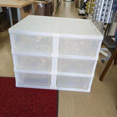 6引き出しクリア収納ボックス  大容量収納 整理整頓  【こちらは店舗です。浜村鹿野温泉ICから3分 買取本舗 宮本リサイクル 営業時間9～19時 定休日水曜のみ←連絡できませんm(_ _)m】の画像