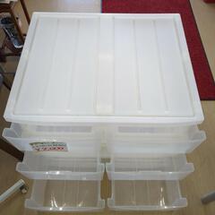 6引き出しクリア収納ボックス  大容量収納 整理整頓  【こちらは店舗です。浜村鹿野温泉ICから3分 買取本舗 宮本リサイクル 営業時間9～19時 定休日水曜のみ←連絡できませんm(_ _)m】の画像