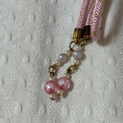 ピンク飾り紐　帯　浴衣　振袖　着物の画像