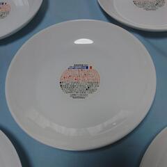 未使用新品☆MADE IN FRANCE ヤマザキ春のパンまつり2021年☆白いお皿21cmセンチ×3cmプレート中皿深皿カレー皿シチュー皿スープ皿パスタ×5枚セットの画像