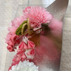 ピンク着物用髪飾り　ヘアアクセサリー　成人式・浴衣・着物の画像