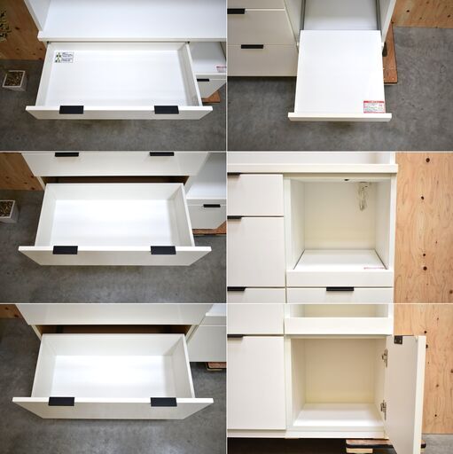 ニトリ ホワイト食器棚 エトナ120KB 美品 希少ホワイト ニトリ