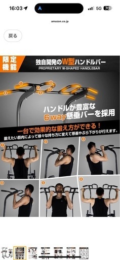 【多機能】Wolfyok fitness 懸垂マシン ぶら下がり健康器（耐荷重200kg）【5000円】