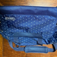 Coleman  ボストンバック　水玉　ネイビー