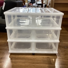 プラスティックケース（キャスター付き)【町田市再生家具】251044