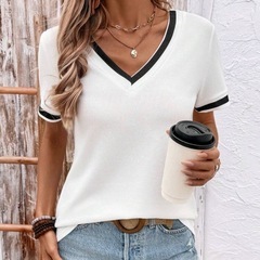 【新品未使用】 レディース Tシャツ XXL 半袖 シンプル  ホワイト 白 トップス 小さめの画像