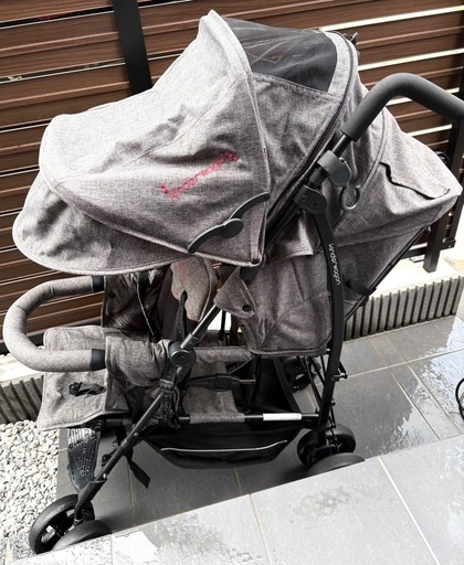 Duo シティHOPⅡ グレー 2人乗りベビーカー