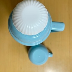 7    未使用　レトロ　カップ型蓋の水筒(650cc) の画像