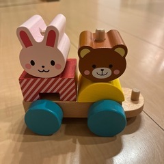 【中古】【美品】なかよしつみきトレイン 木製玩具 知育玩具 WoodyWorldの画像