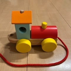 【中古】【美品】なかよしつみきトレイン 木製玩具 知育玩具 WoodyWorldの画像