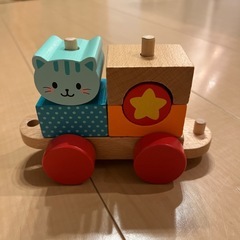 【中古】【美品】なかよしつみきトレイン 木製玩具 知育玩具 WoodyWorldの画像