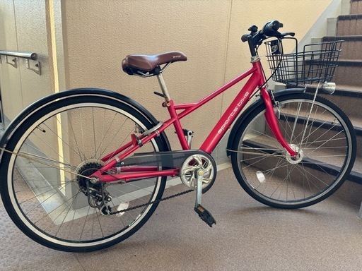 24インチオートライト6段変速自転車