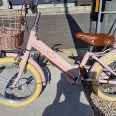 16インチ子供用自転車補助輪付き