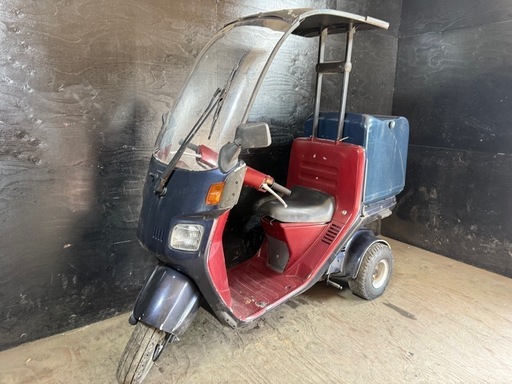 ★支払総額4.8万円★定休日なし！いつでも現車確認可能です！ ホンダ ジャイロ2 紺/赤 TA02 人気のジャイロ！2ストのためオイル注ぎ足すだけ！ ミニカー登録OK！ リアボックス付き！