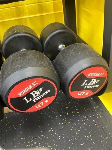 半額以下　中古ラバーダンベル　47.5kg2個
