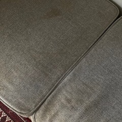 【汚れあり使用感あり】オットマンは売約済コンパクトソファ2人掛けの画像