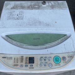 こわれている　洗濯機 サンヨー ASW-B60V WGの画像