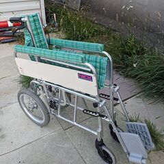 介助用フルフラットリクライニング車椅子（003）の画像